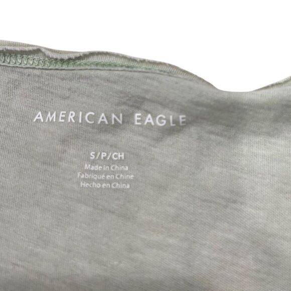 American Eagle Light Green Relaxed Peplum Ruffle Tank top S - Picture 4 of 4